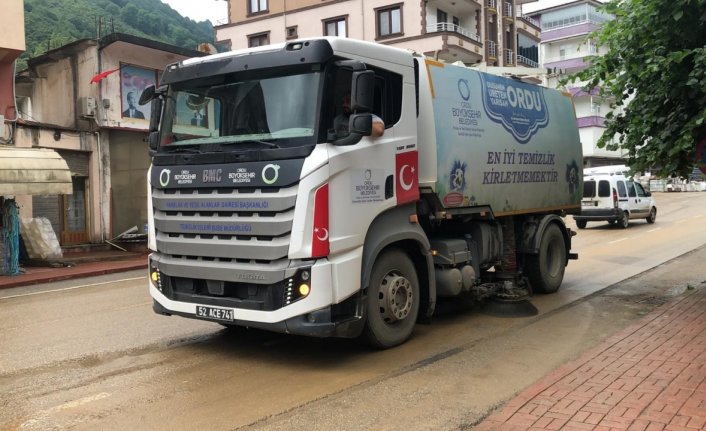 Ordu'da yağışın etkili olduğu iki ilçede hasar tespiti yapılıyor