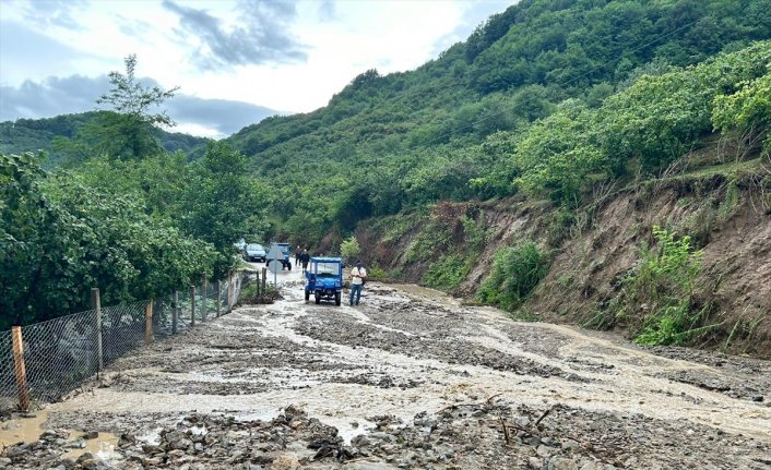 Ordu'nun İkizce ilçesinde şiddetli yağış hasara neden oldu