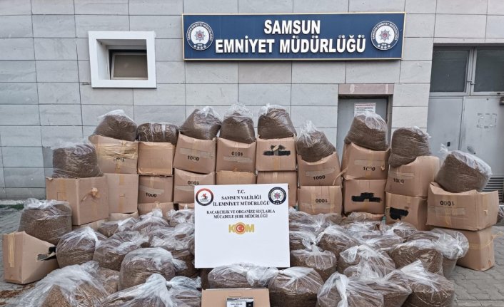 Samsun'da 1 ton 215 kilogram kaçak tütün ele geçirildi