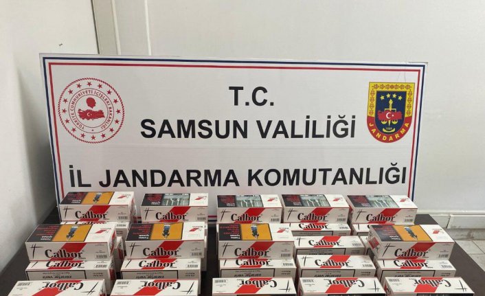 Samsun'da 6 bin 800 bandrolsüz makaron ele geçirildi