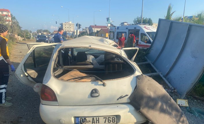 Samsun'da devrilen otomobilin sürücüsü hayatını kaybetti