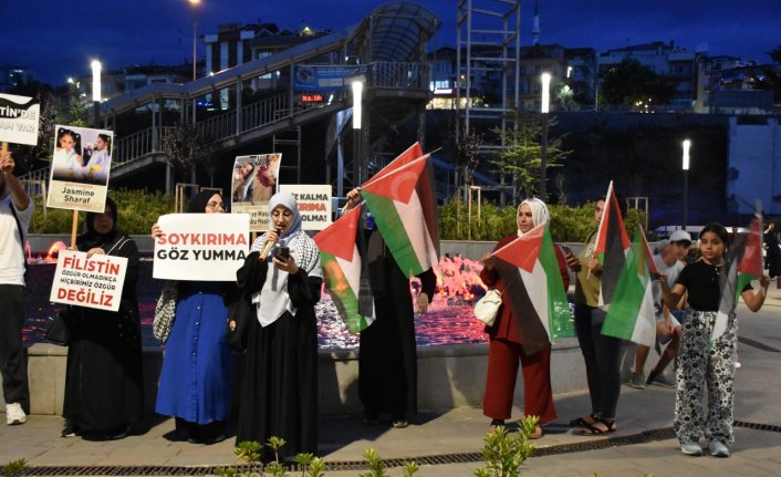 Trabzon'da İsrail'in Gazze'ye yönelik saldırıları protesto edildi