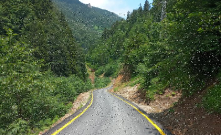 Trabzon'da Santa Harabeleri yolu asfaltlandı