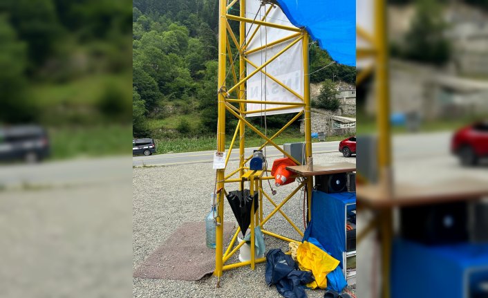 Uzungöl'de halatı kopan “insan sapanı“ mühürlendi