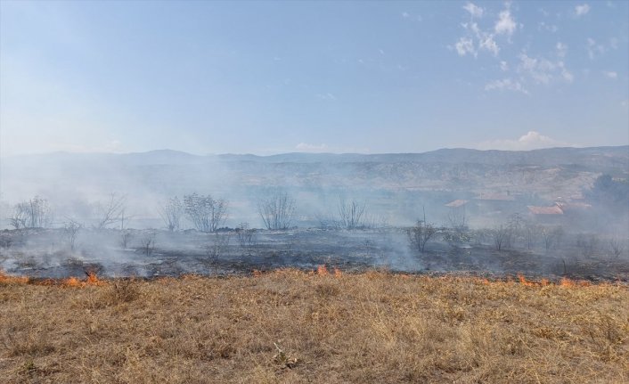 Kastamonu'da anız yangını köye ve ormanlık alana sıçramadan kontrol altına alındı