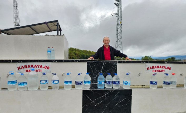 Memleketi Karabük'e vefa borcunu plaka kodu olan 78 çeşme yaptırarak ödemek istiyor