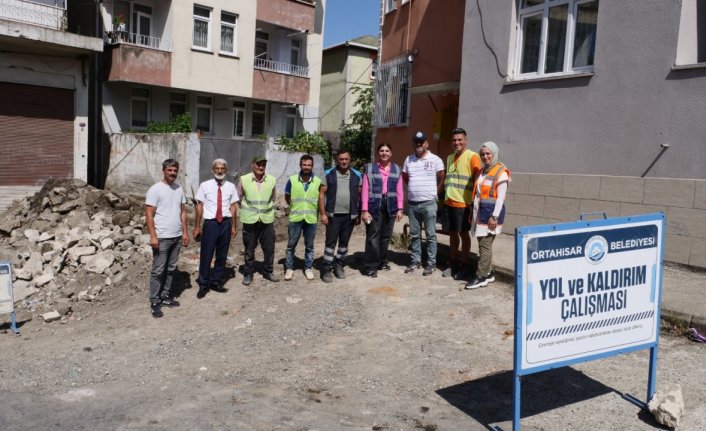 Ortahisar'da tarihi sokakların yolu yenileniyor