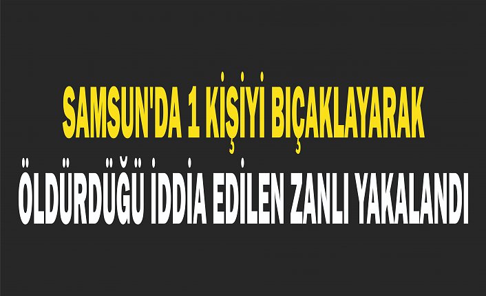 Samsun'da 1 kişiyi bıçaklayarak öldürdüğü iddia edilen zanlı yakalandı