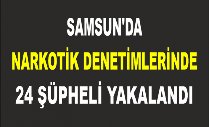 Samsun'da narkotik denetimlerinde 24 şüpheli yakalandı