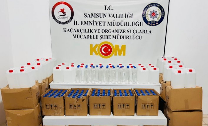 Samsun'da 1 ton etil alkol ele geçirildi