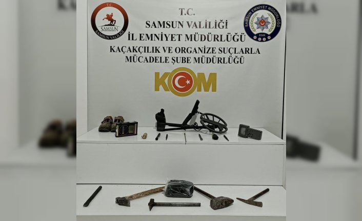 Samsun'da kaçak kazı yapan 2 şüpheli yakalandı