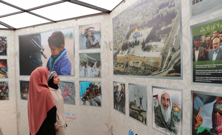 Samsun'da Mescid-i Aksa maketinin içinde İsrail zulmünü anlatan fotoğraf sergisi açıldı