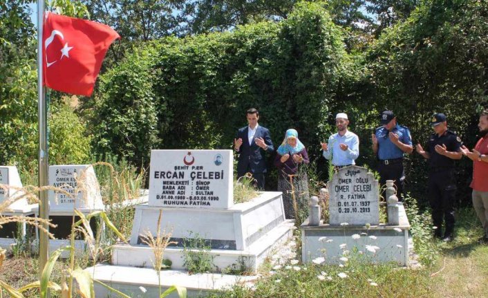 Sinop'ta şehit Ercan Çelebi mezarı başında anıldı