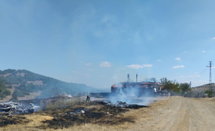 Tokat'ta çıkan yangında 5 ev hasar gördü