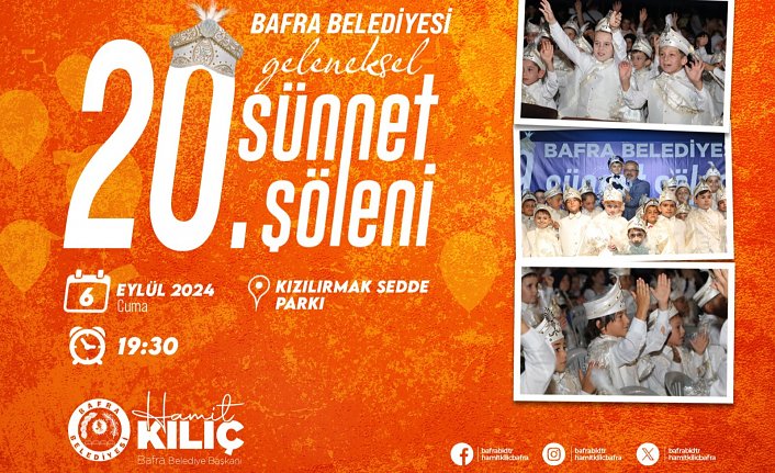 20. GELENEKSEL SÜNNET ŞÖLENİ 6 EYLÜL'DE