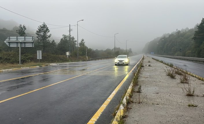 Bolu Dağı'nda sağanak etkili oldu