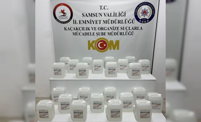 Samsun'da 120 litre etil alkol ele geçirildi