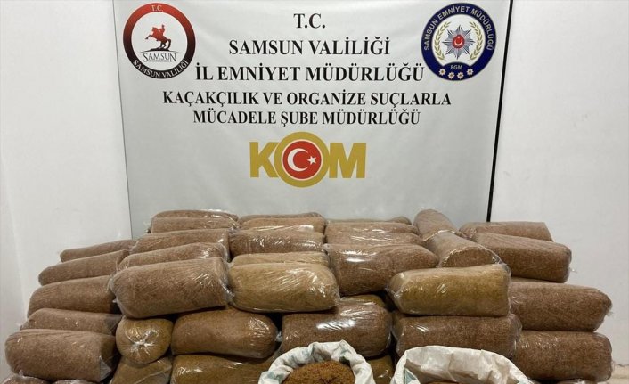 Samsun'da 435 kilogram kaçak tütün ele geçirildi