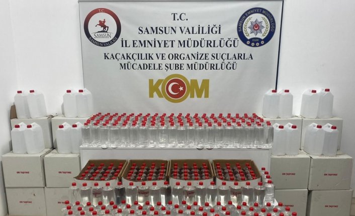 Samsun'da bin litre etil alkol ele geçirildi, 1 zanlı gözaltına alındı