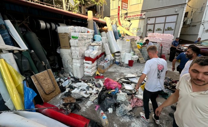 Tokat'ta çıkan yangında iş yerinde hasar oluştu