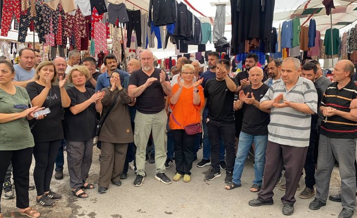 Zonguldak'ta pazar esnafı eylem yaptı