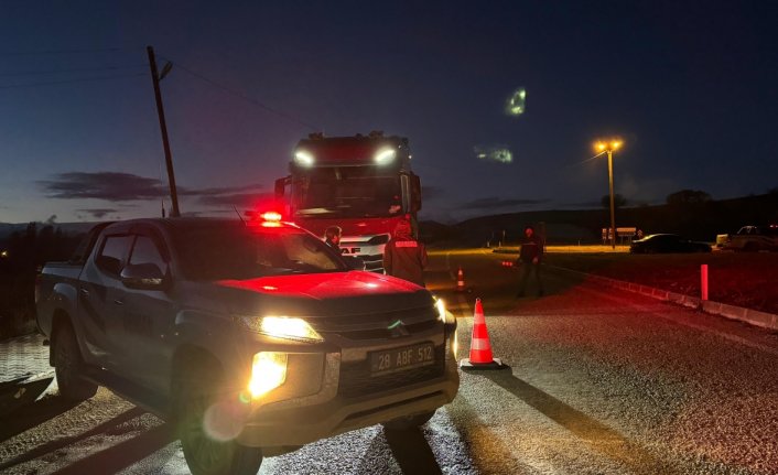 Alucra'da orman ürünleri taşıyan araçlar denetlendi