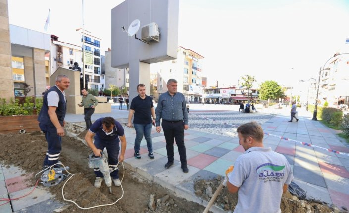 Bulancak Belediye Başkanı Sıbıç, devam eden çalışmaları inceledi