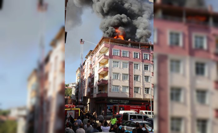 Ordu'da çatı tamiri sırasında iki daire yandı