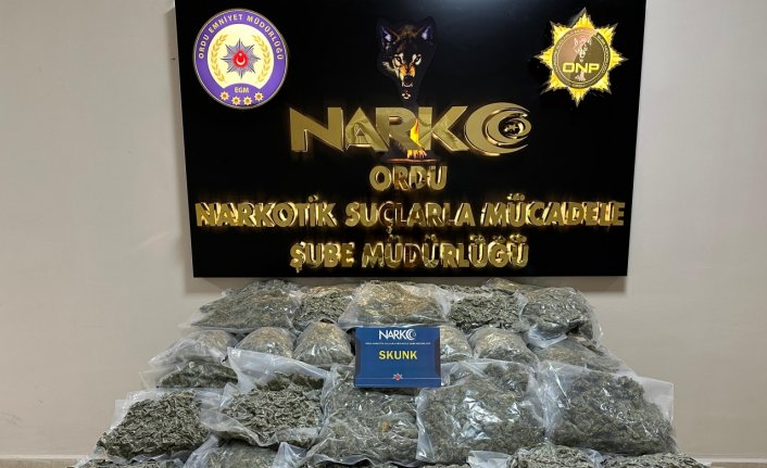 Ordu'da tırda 68 kilo 500 gram skunk ele geçirildi