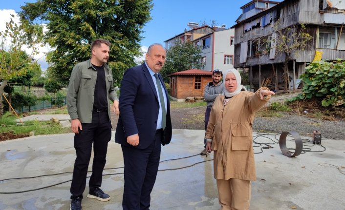 Salıpazarı'nda sosyal faaliyetler için kıl çadır kuruluyor