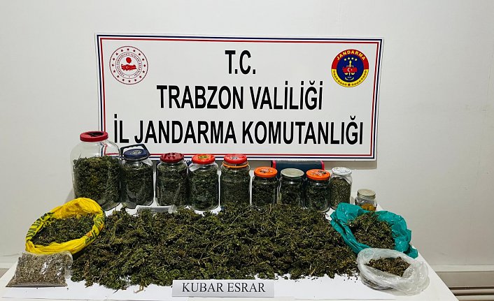 Trabzon'da 7 kilogram kubar esrar ele geçirildi