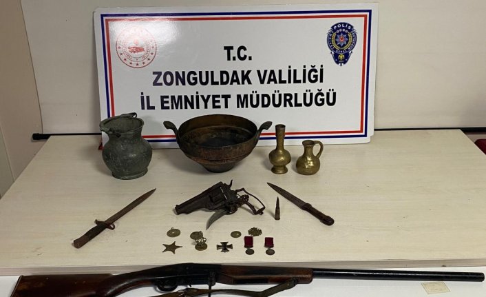 Zonguldak'ta tarihi eser operasyonunda 1 şüpheli yakalandı