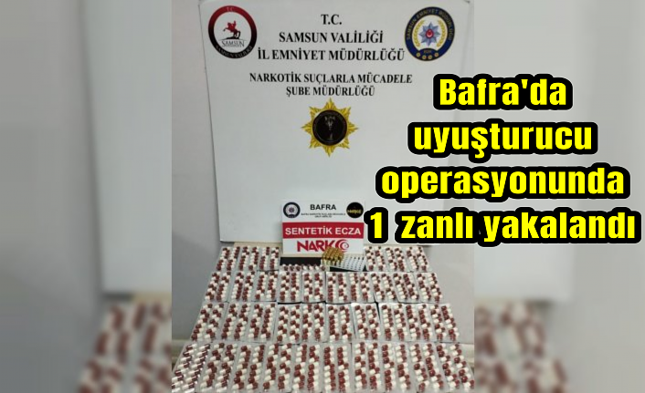 Bafra'da uyuşturucu operasyonunda 1 zanlı yakalandı