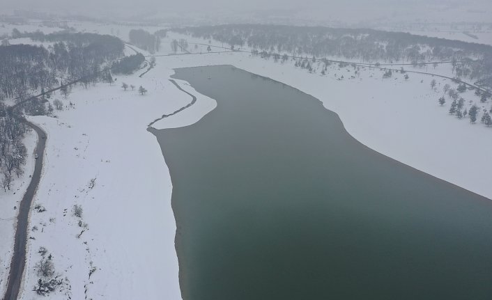 Bolu'nun içme suyu kaynağı Gölköy Barajı'nın su seviyesi karın erimesiyle yükseldi