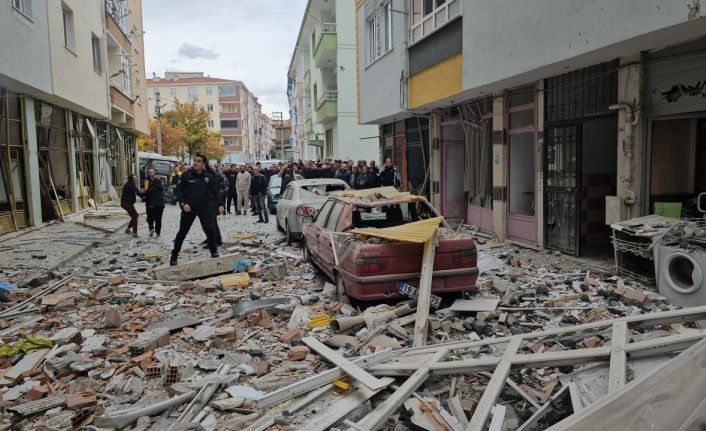 Çorum'da bir binada patlama meydana geldi