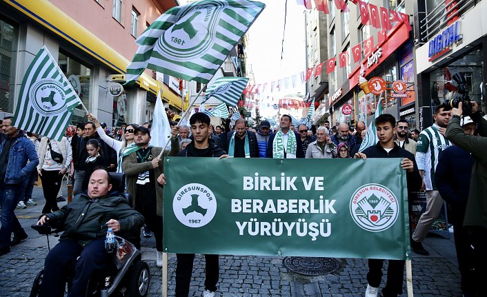 Giresunspor'a destek yürüyüşü düzenlendi