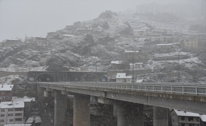 Gümüşhane ve Giresun'da kar yağışı