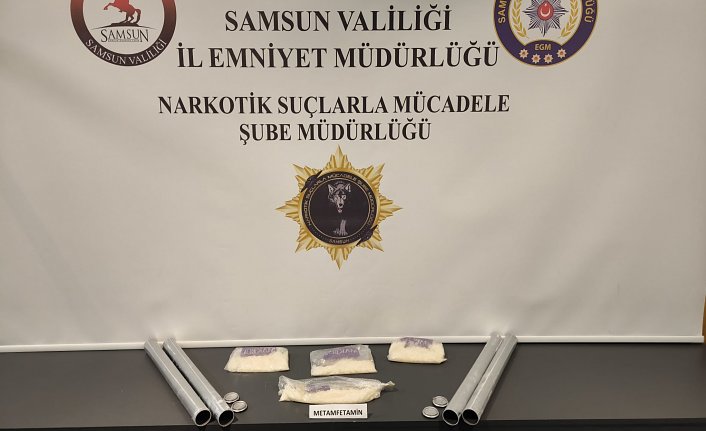 Samsun'da alüminyum borulara gizlenmiş uyuşturucu bulundu