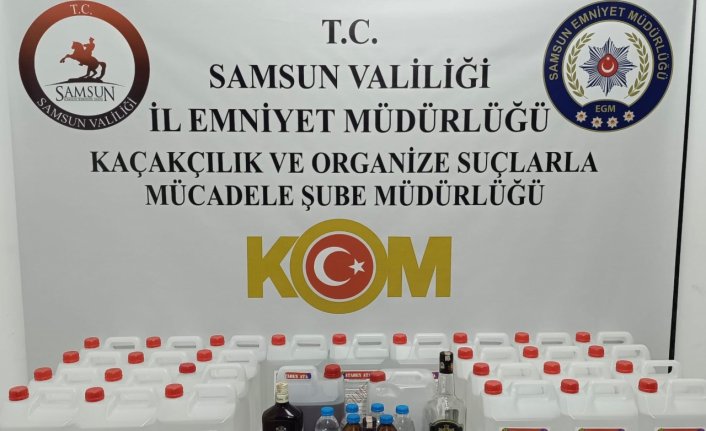 Samsun'da 130 litre etil alkol ele geçirildi