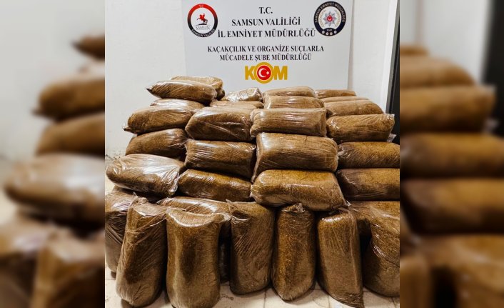 Samsun'da 475 kilogram kaçak tütün ele geçirildi