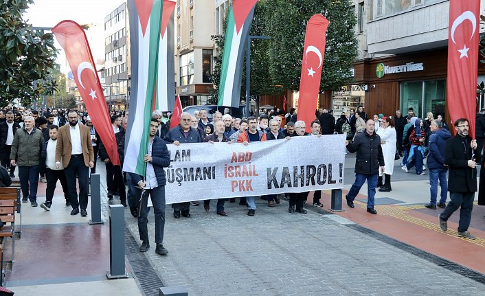 Trabzon'da Filistin'e destek yürüyüşü yapıldı