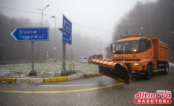 Bolu Dağı ve Kartalkaya'da kar etkili oldu