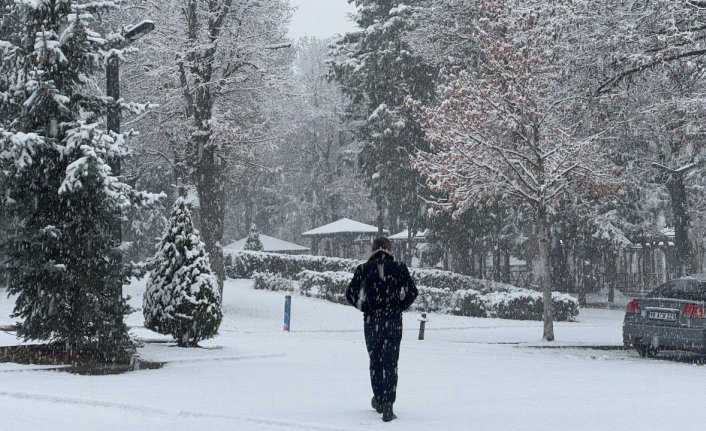 Çorum'da kar yağışı etkili oldu