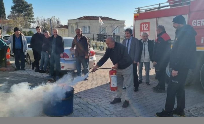 Gerze'de huzurevi sakinlerine yangına müdahale eğitimi verildi