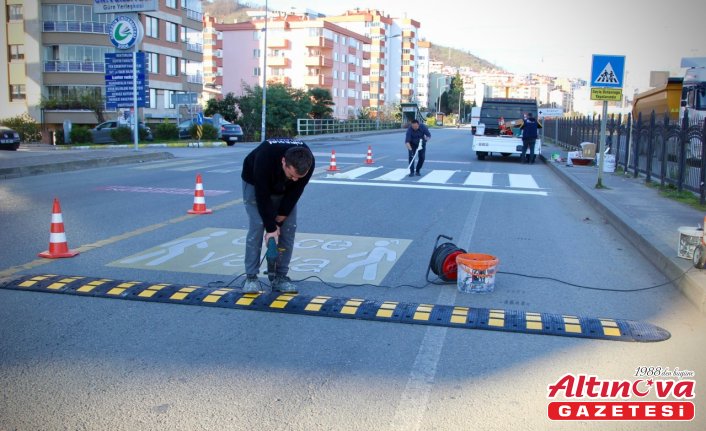 Giresun Belediyesinden yaya ve araç trafiği çalışması