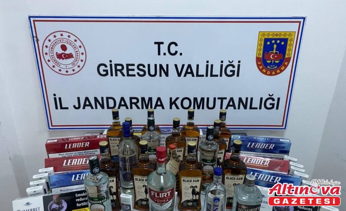 Giresun'da kaçak alkol ve sigara operasyonu