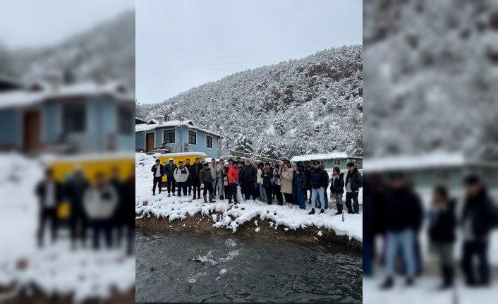 İhsangazi Meslek Yüksekokulu öğrencileri, Çankırı'da balık işletmesini gezdi