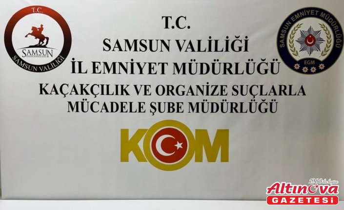 Samsun'da düzenlenen sahte plaka operasyonunda 2 zanlı yakalandı