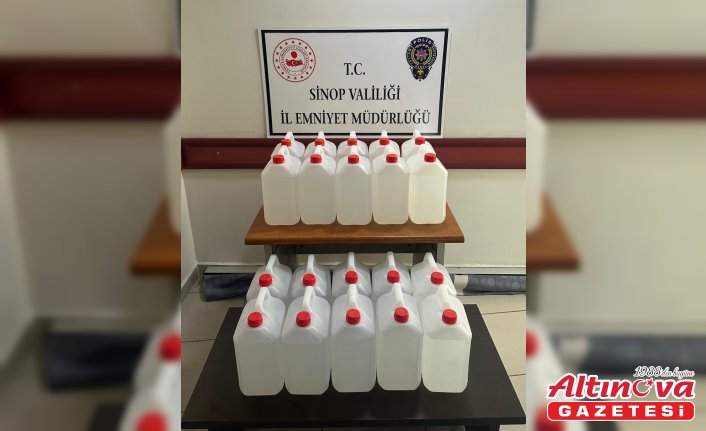 Sinop’ta 100 litre etil alkol ele geçirildi