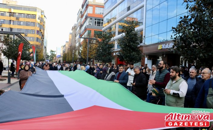 Trabzon'da Filistin'e destek yürüyüşü düzenlendi